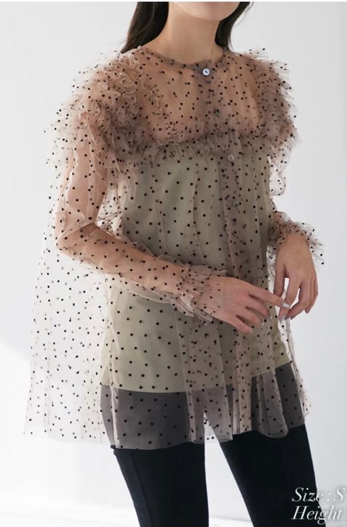 セブンテン ドットチュールブラウス861番 セール】 ドットチュール・ブラウス （シャツ・ブラウス）｜Bilitis