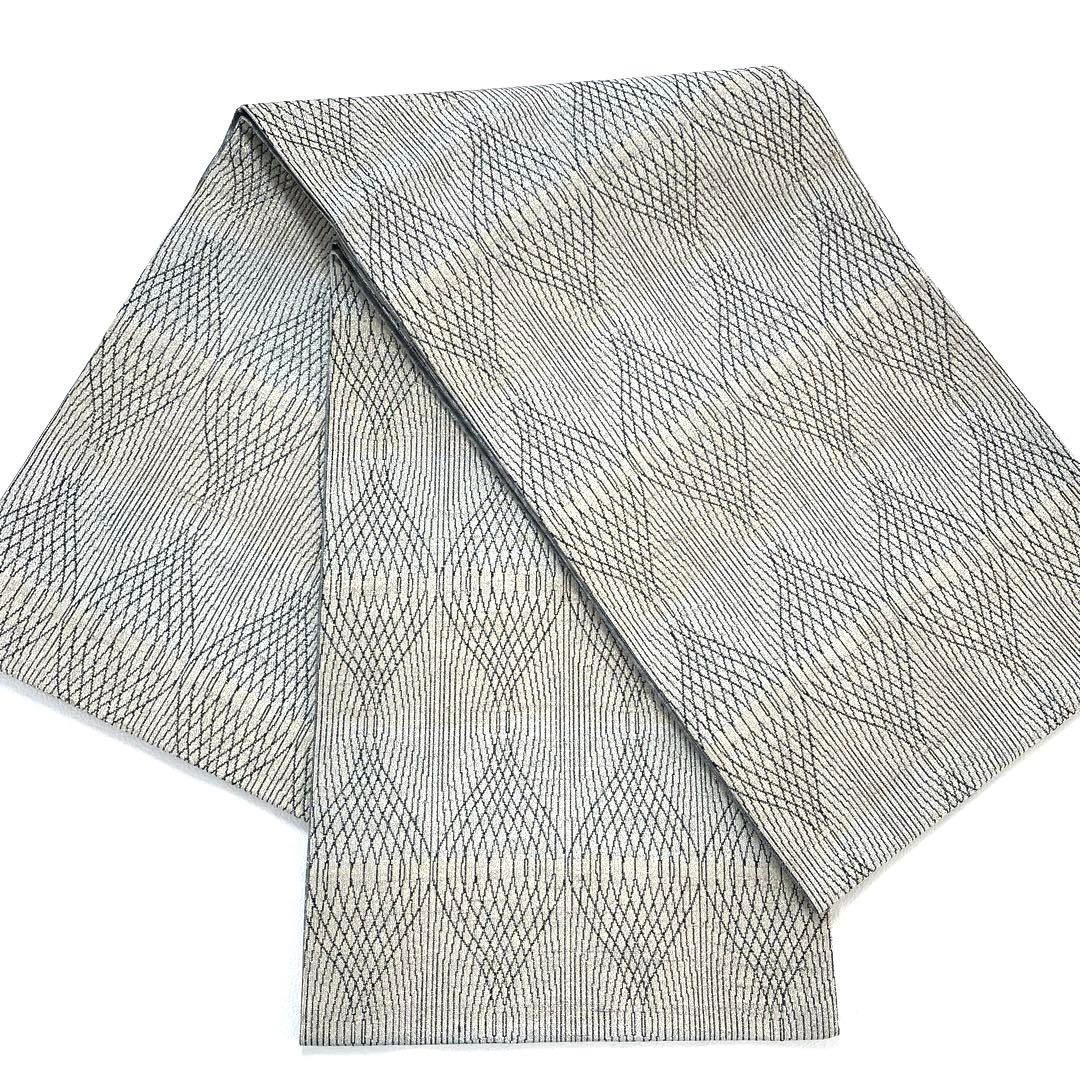 帯6551 ○創作工房 千尋庵 金彩錦 高級 正絹 両面全通 リバーシブル