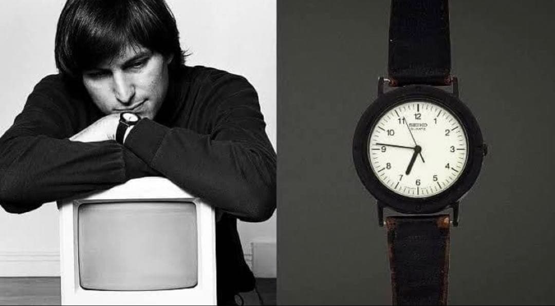 pizza様専用 SEIKO シャリオ 黒文字盤 スティーブ・ジョブズ復刻版