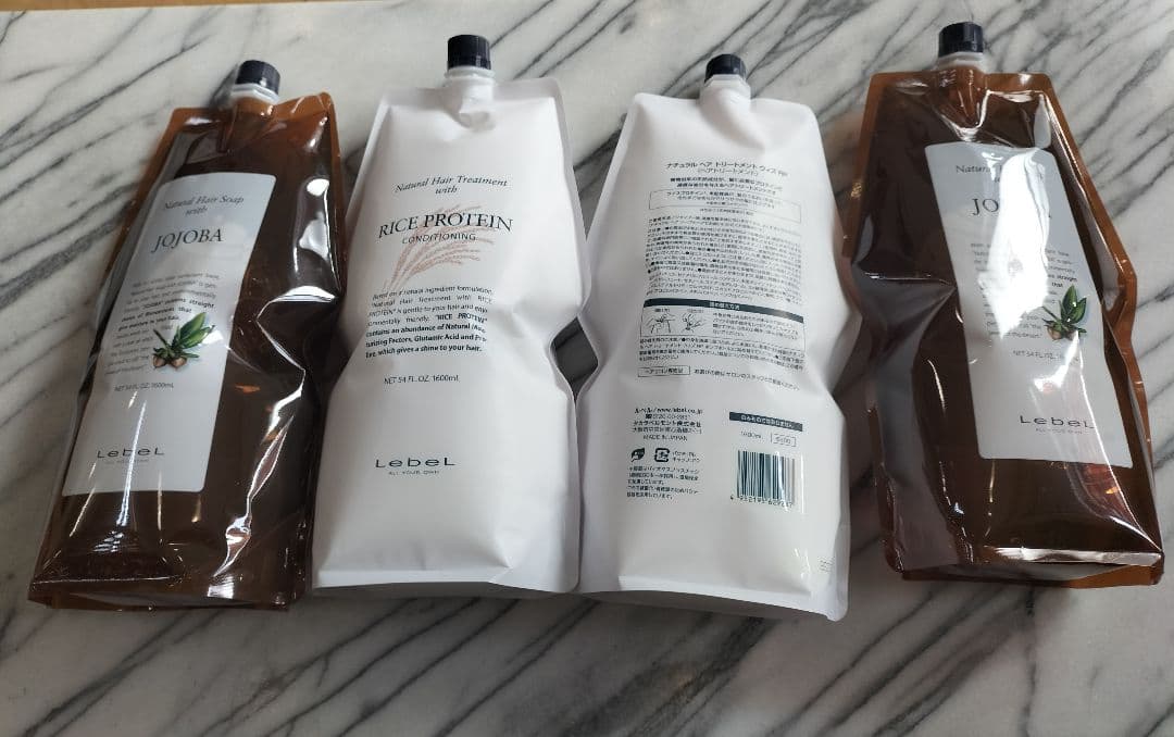 乾燥気味の髪ルベルホホバシャンプー２本ライスプロテイン２本 乾燥気味の髪にルベルホホバシャンプー1本ライスプロテイン2本