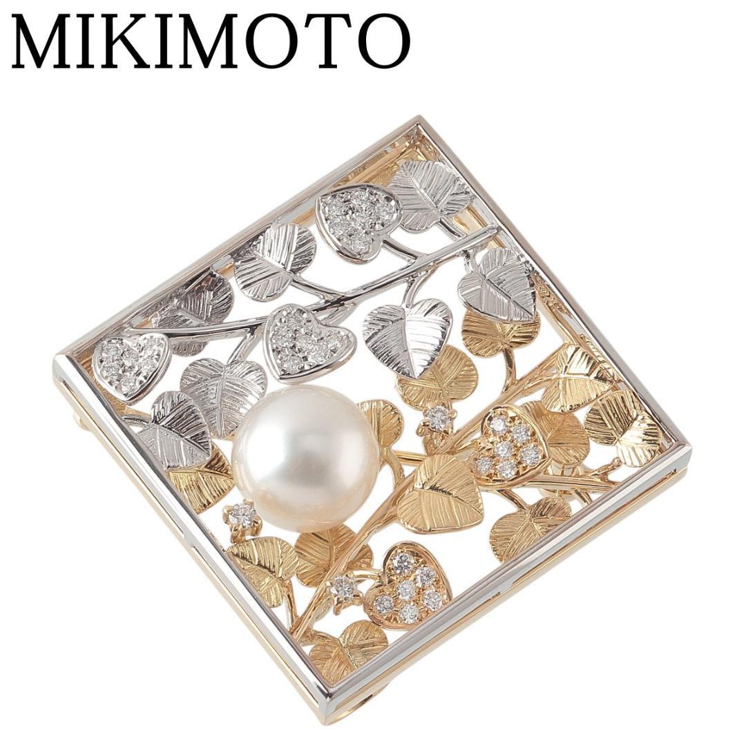 ミキモト パール ダイヤ ブローチ パール9.9mm【21687】 楽天市場】ミキモト ブローチ レディース パール×ダイヤモンド