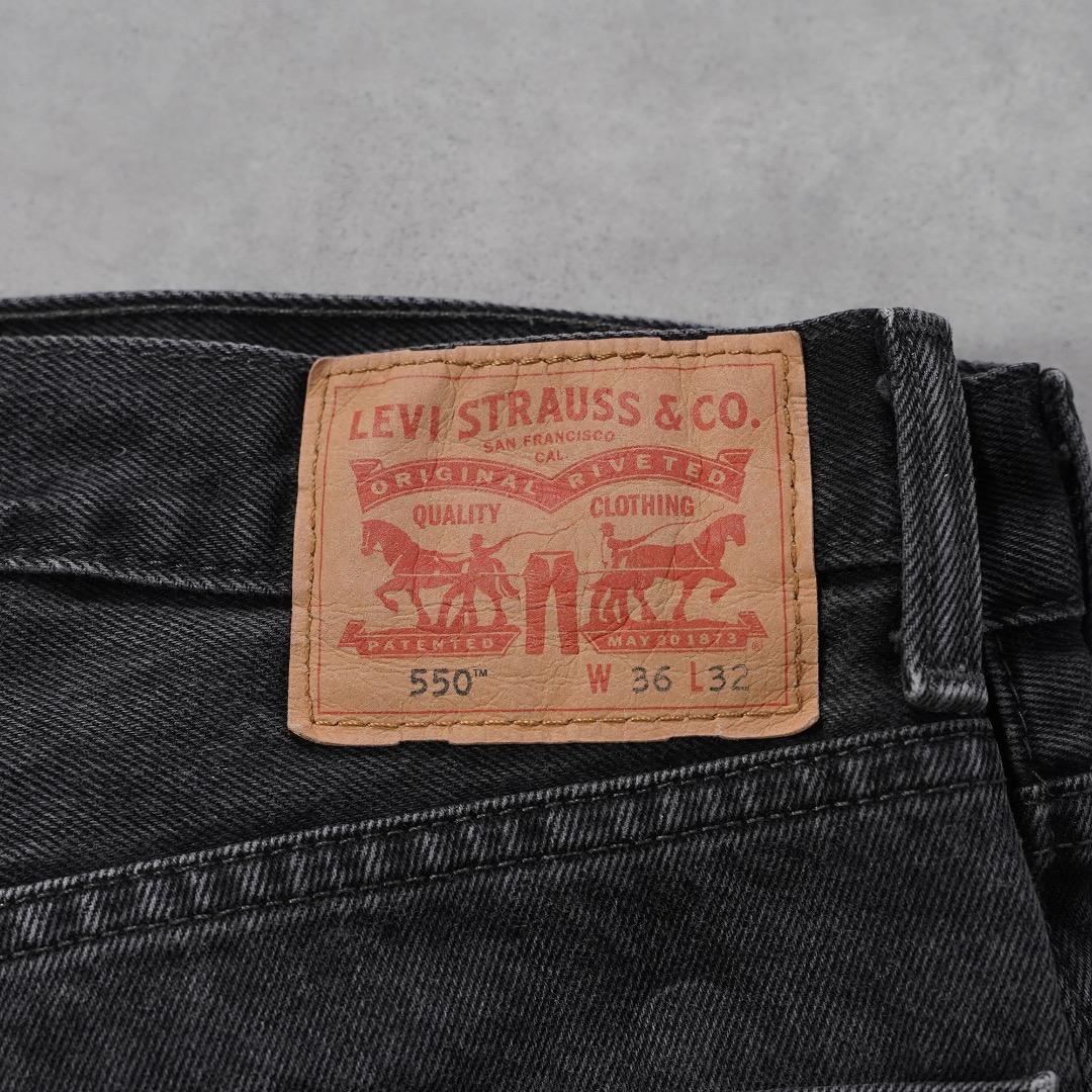 リーバイス550 Levis W36 ブラックデニム 黒 古着 18722 - メルカリ