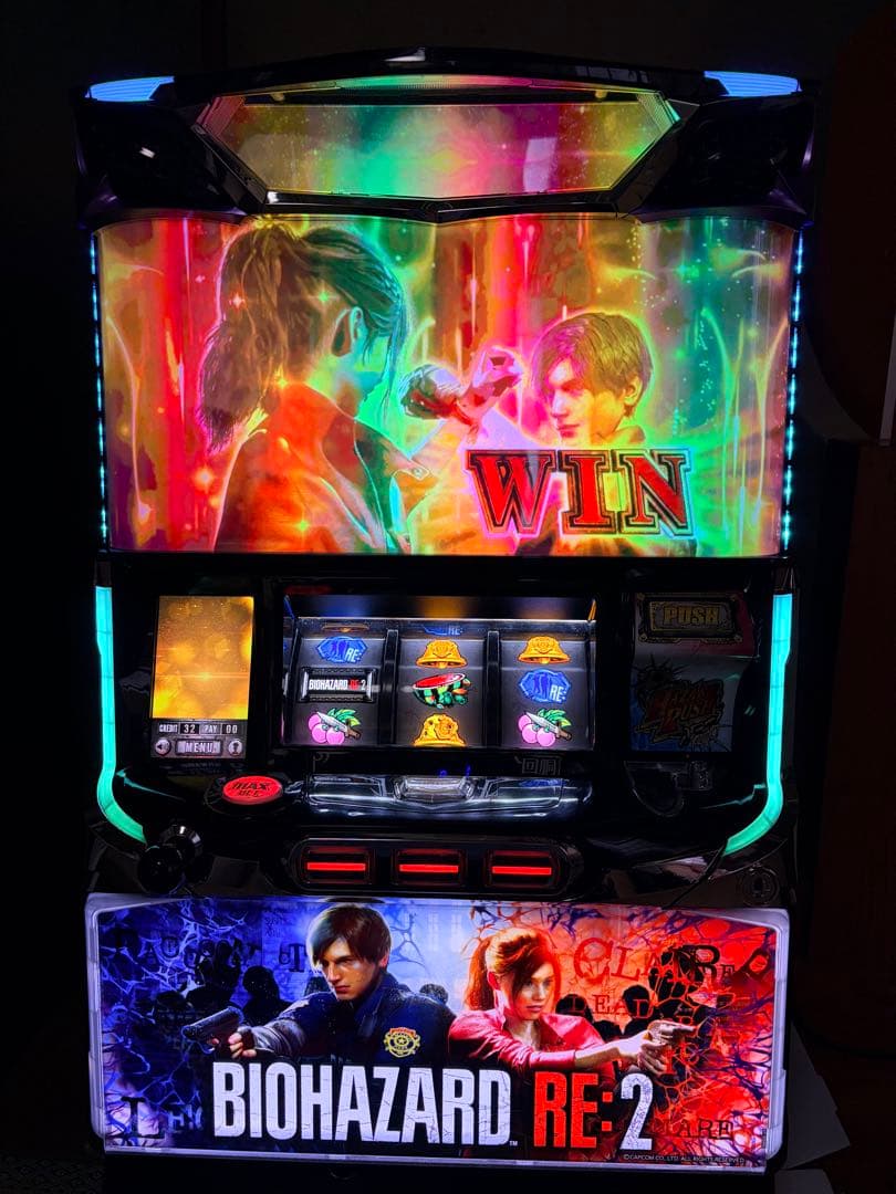 バイオハザードRE2 実機 パチスロ スロット メダル不要機付 - メルカリ