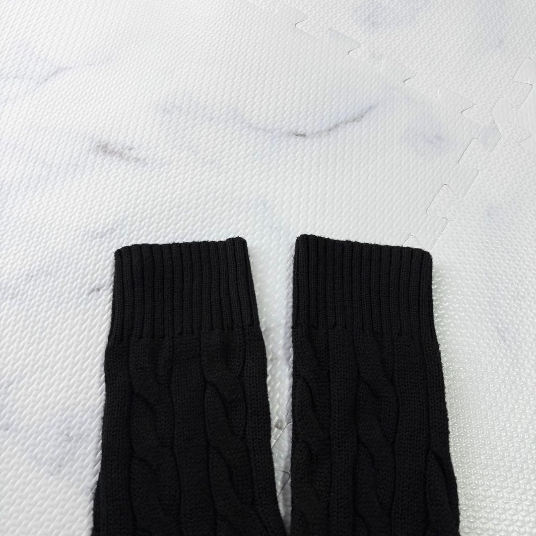 ✨美品✨ ポロラルフローレン現行QR黒 ケーブルニットM - メルカリ