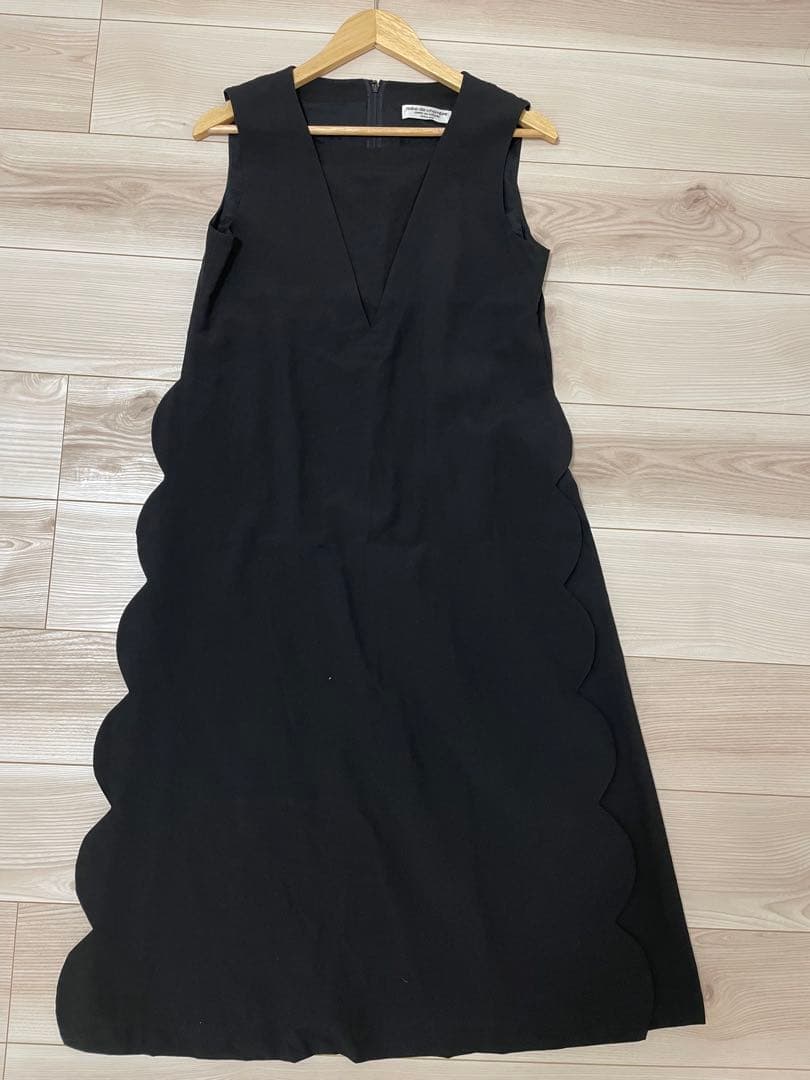 90'S コムデギャルソン　黒 ノースリーブ ワンピース トリココムデギャルソンtricot COMME des GARCONS テープパッチ