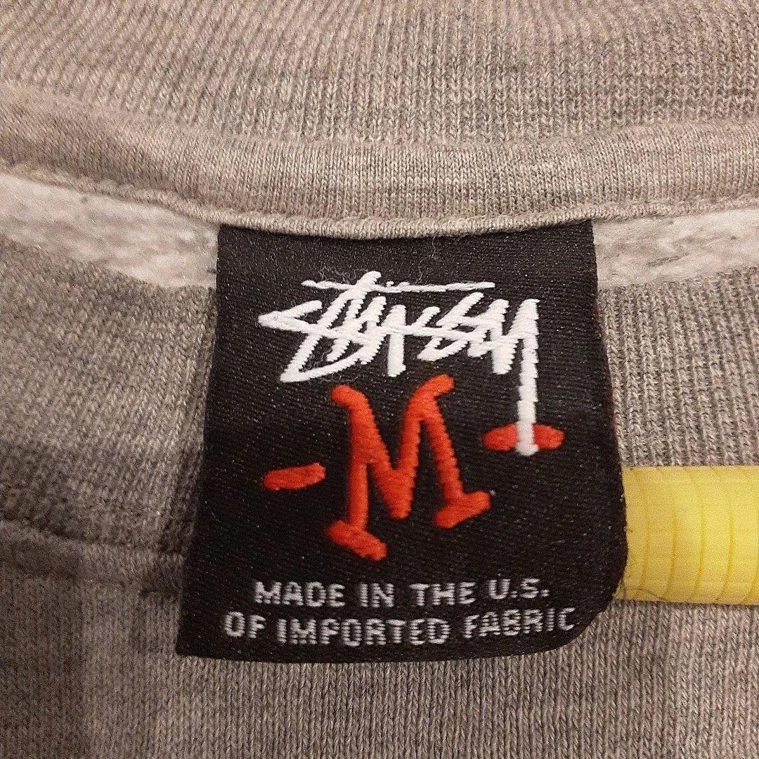 old STUSSY】折れクラウン染み込みプリントスェット 霜降りグレー