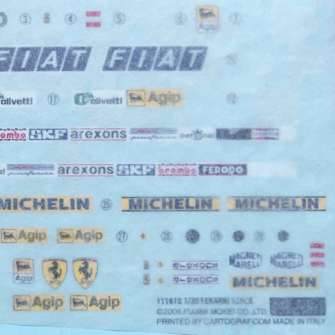 絶版 フジミ 1/20 フェラーリ126CK用 純正カルトグラフデカール - メルカリ