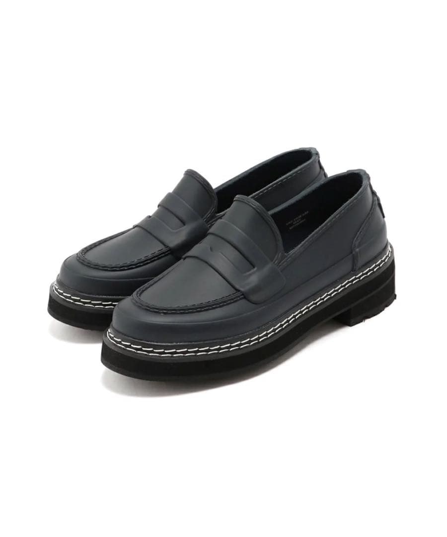 【極美品】Hunter レイン　ローファー　完全防水　付属品完備　23cm HUNTER（ハンター） 長靴 レインブーツ HUNTER ORIGINAL PENNY LOAFER