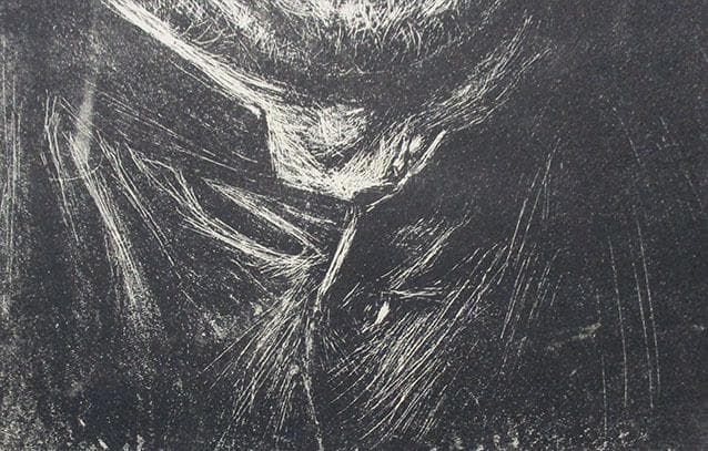 筧忠治 タイトル「自画像」 リトグラフ 額装 - メルカリ