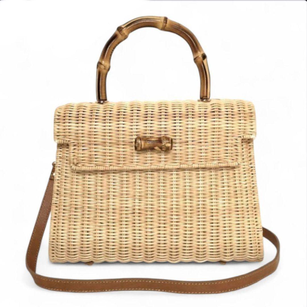 ✨未使用級✨TOMMASO CANDRIA　2way かごバッグ　バンブー Tommaso Candria（トマソカンドリア） かごバッグ 115 レディース