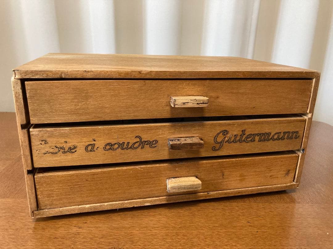フランス アンティーク ギッターマン ソーイングキャビネット糸巻