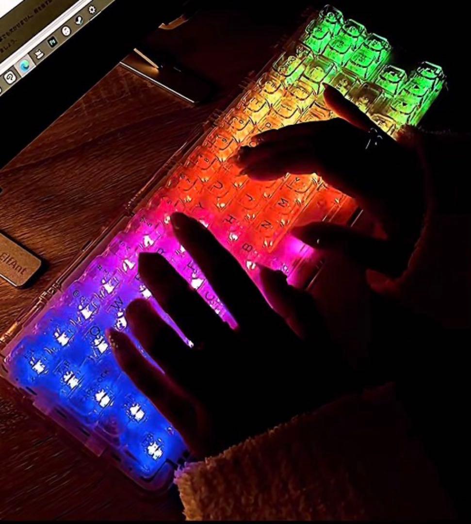 SNS大バズり】YUNZII X71 MACも対応RGBコトコト音キーボード