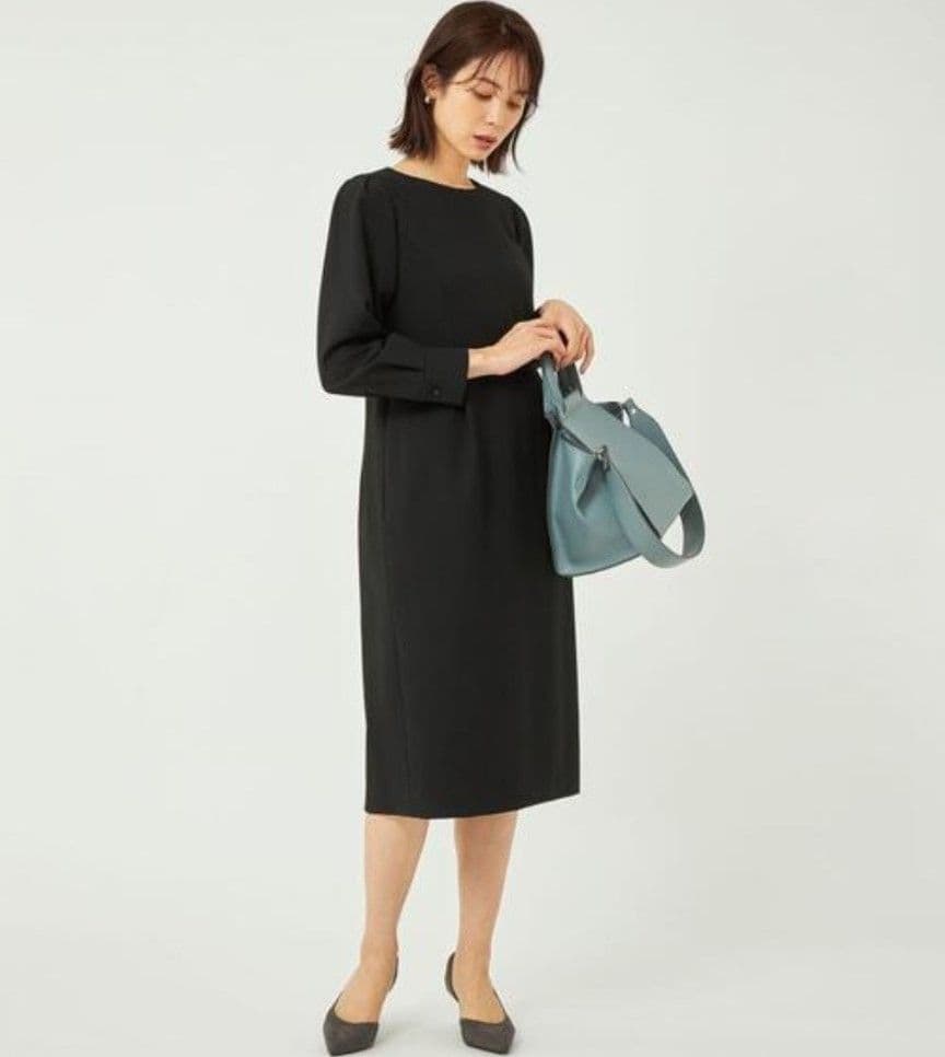 グリーンレーベルリラクシング ダブルクロス ワンピース 長袖ワンピース 黒 美品グリーンレーベルリラクシング ダブルクロス ワンピース38 - メルカリ