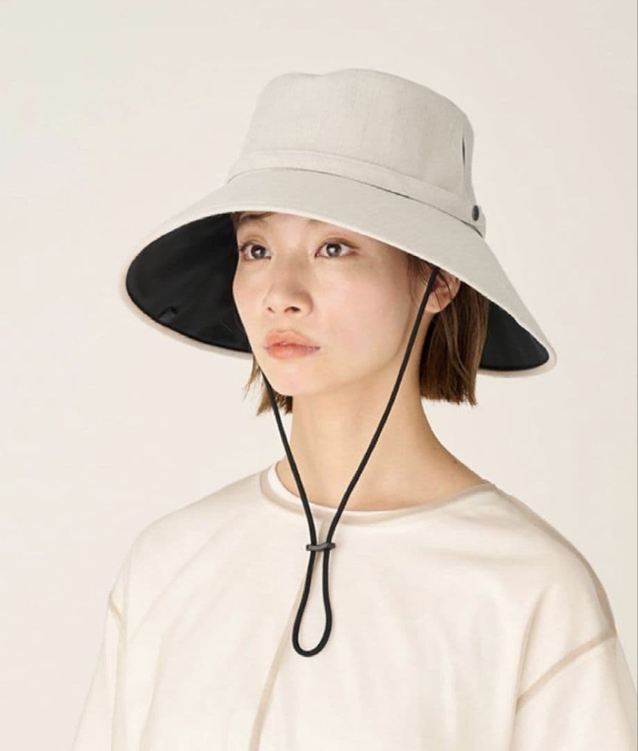 サンバリア100　ウインドハット　アイボリー М　ストラップなし ウィンドハット | 完全遮光日傘｜サンバリア100