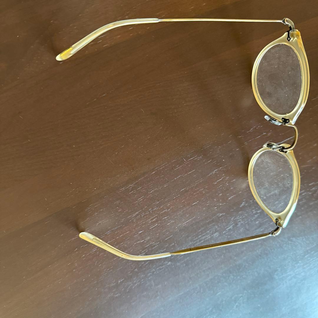 Oliver peopleクリアオーバルメタルフレーム眼鏡