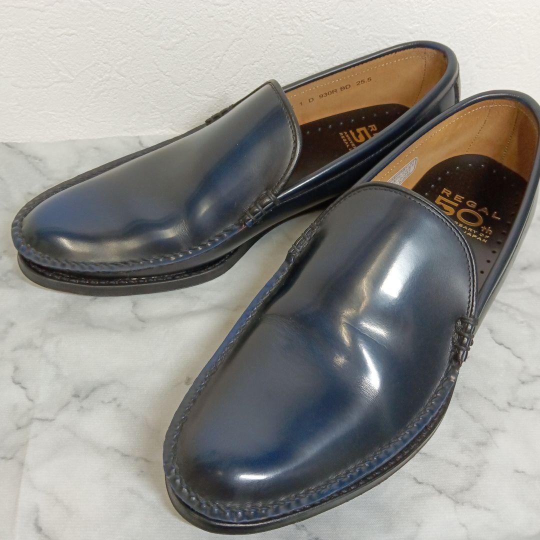 REGAL 50周年記念 コブラヴァンプ ローファー ネイビー 25.5cm - メルカリ