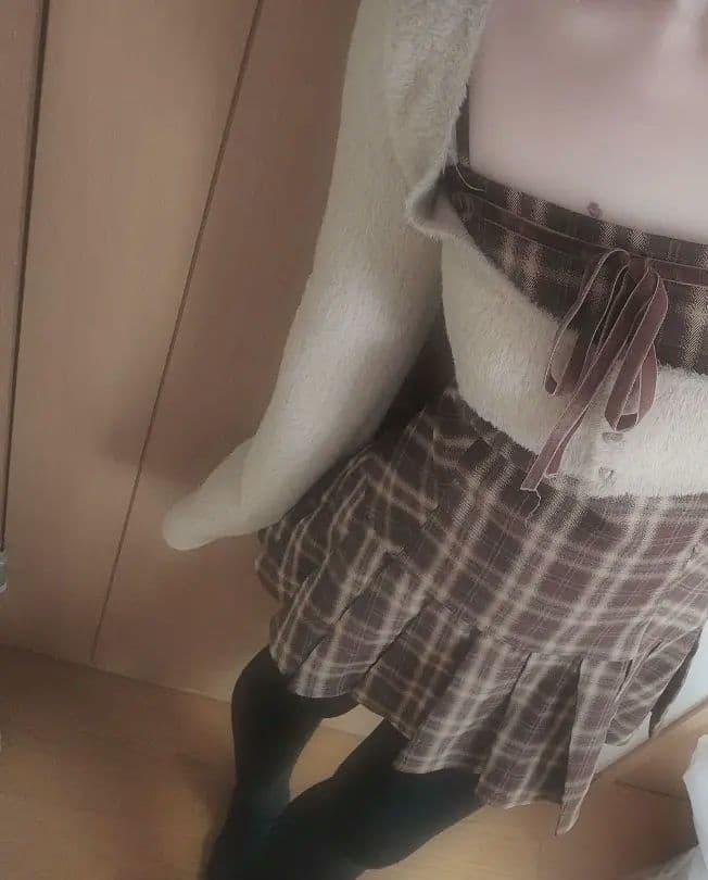 格安！最終値下げBunnyLis ファーボレロ×チェックミニワンピ - メルカリ