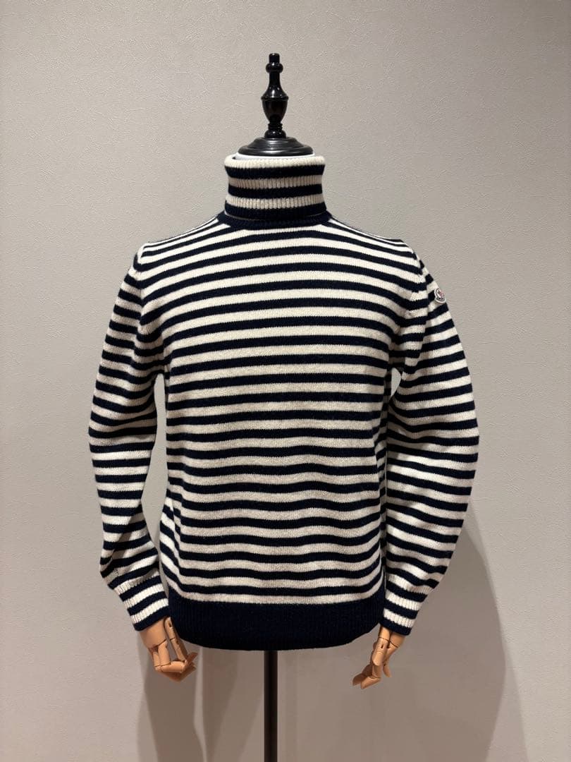 モンクレール　MONCLER ボーダータートルネックニット　ユニセックス MONCLER - tomotomo様専用モンクレール ボーダーニット Sの通販 by