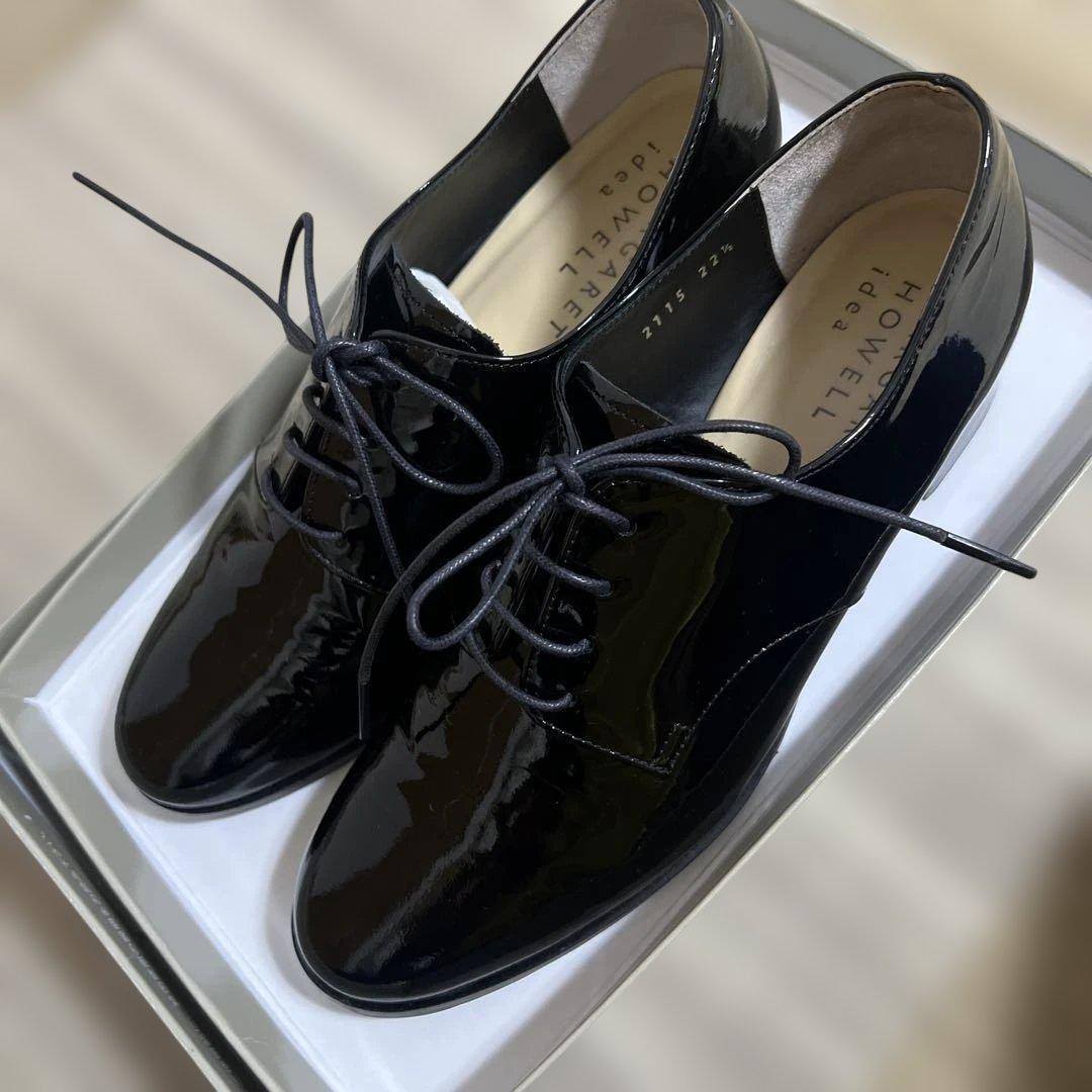 マーガレットハウエルidea エナメルレースアップシューズ黒22.5 - メルカリ
