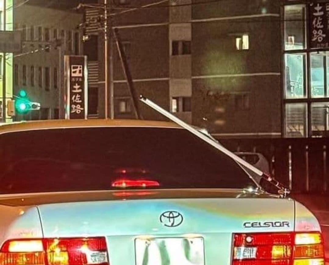 最新作！送料込！100cm VIPアンテナ 白　本物ジャンクションプロデュース