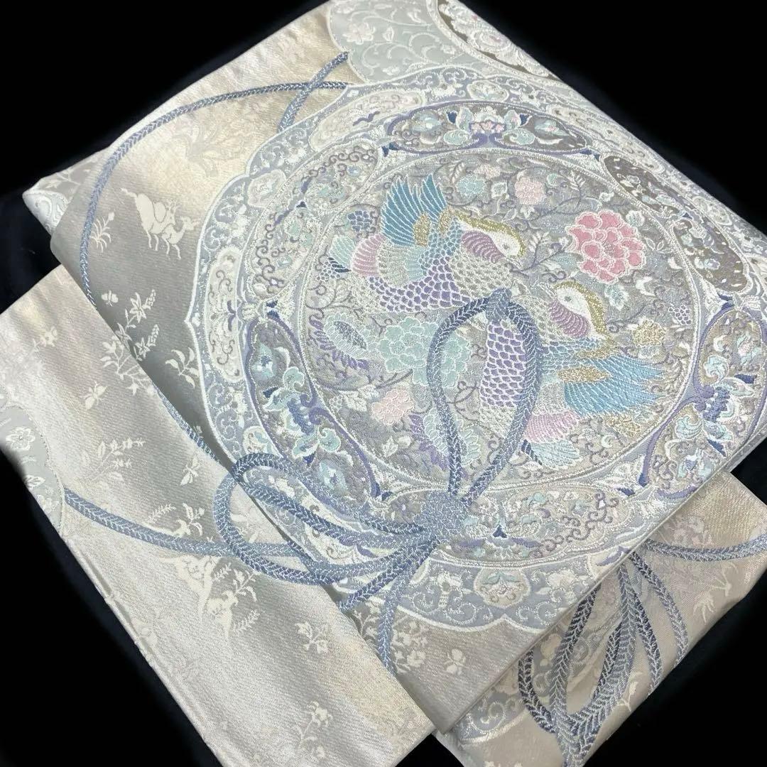 袋帯 ワンタッチ作り帯 マジックテープ 二重太鼓 付け帯【宝鏡の詩】華