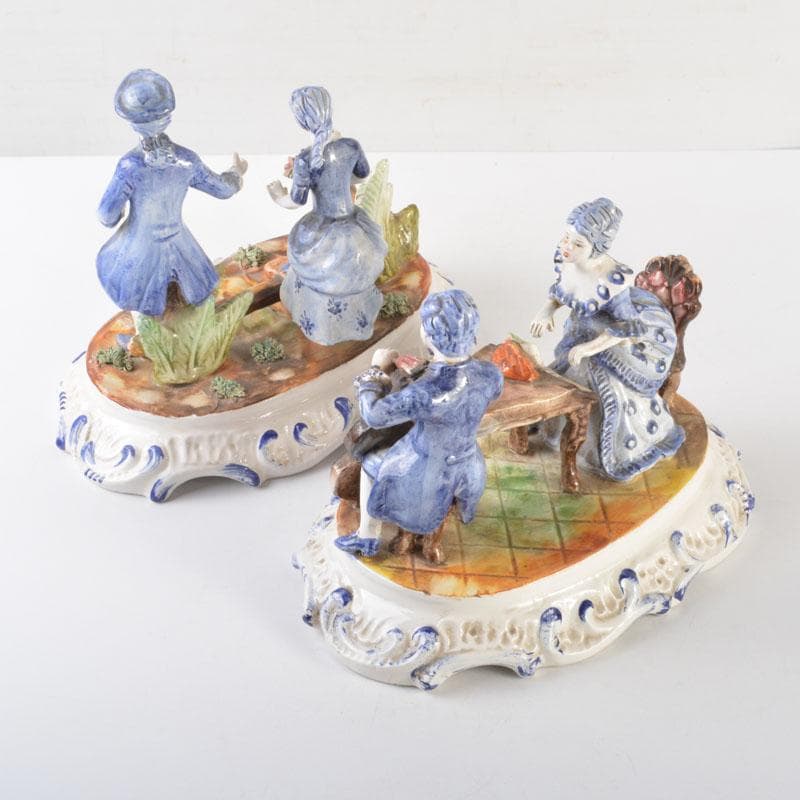 イタリア製 CAPODIMONTE カポディモンテ 陶人形 2点 C 6520A - www