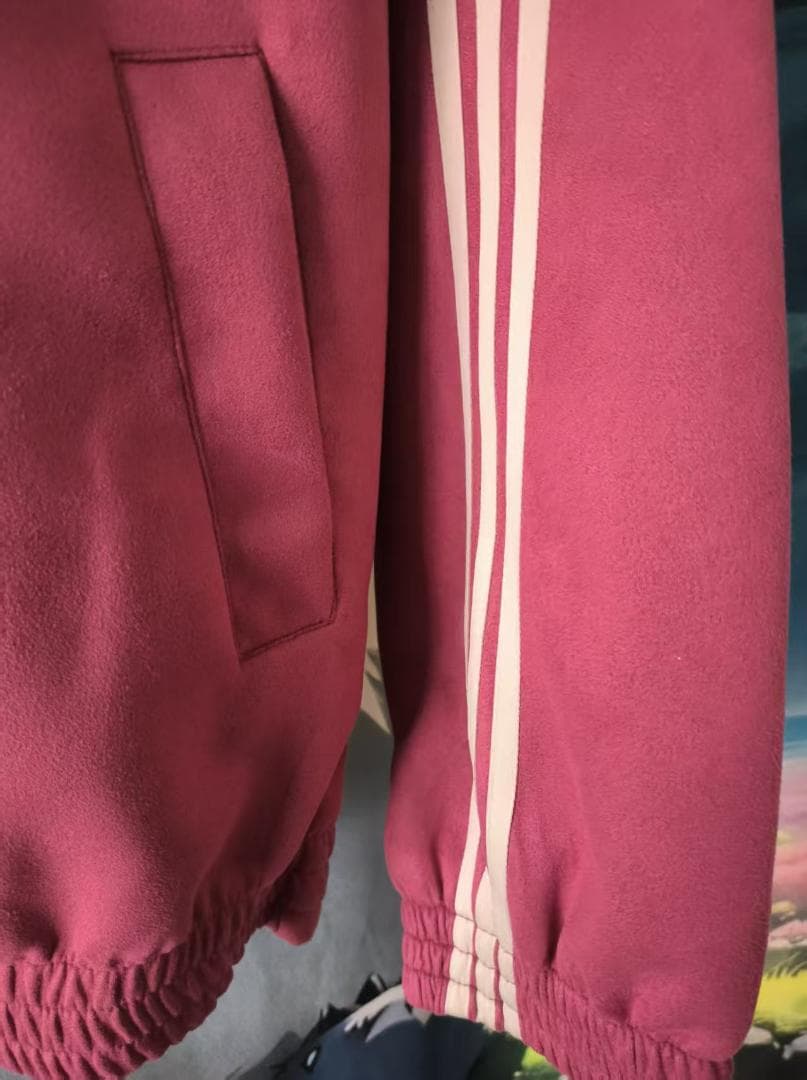 新年限定モデル アディダス 新中式 ジップアップジャケット ローズレッド L