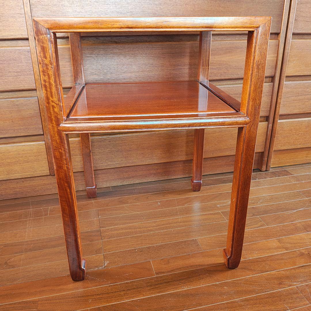 唐木家具 アンティーク 中国家具 花梨材 花台 サイドテーブル - メルカリ