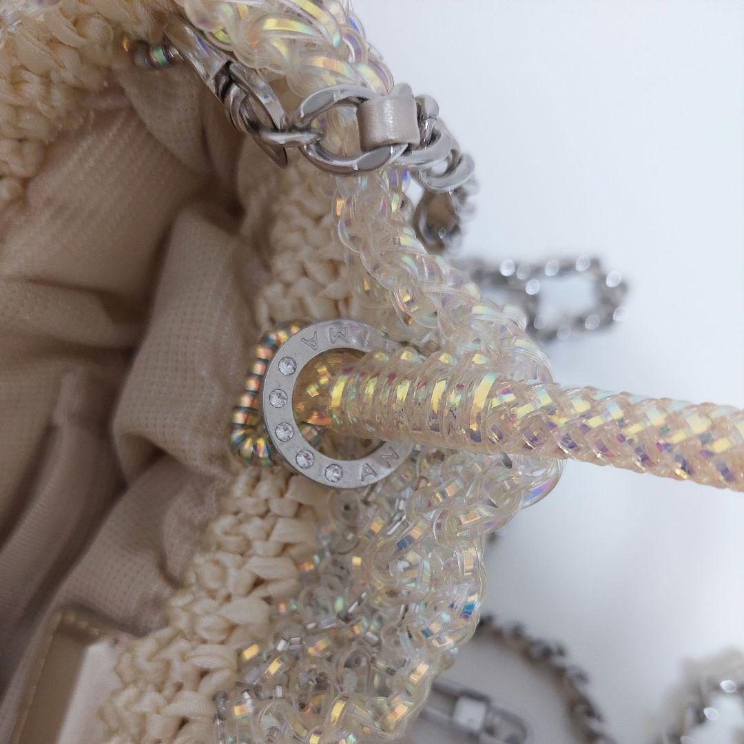 アンテプリマ 限定 ステッラホワイト ワイヤーグリッター バッグ なな