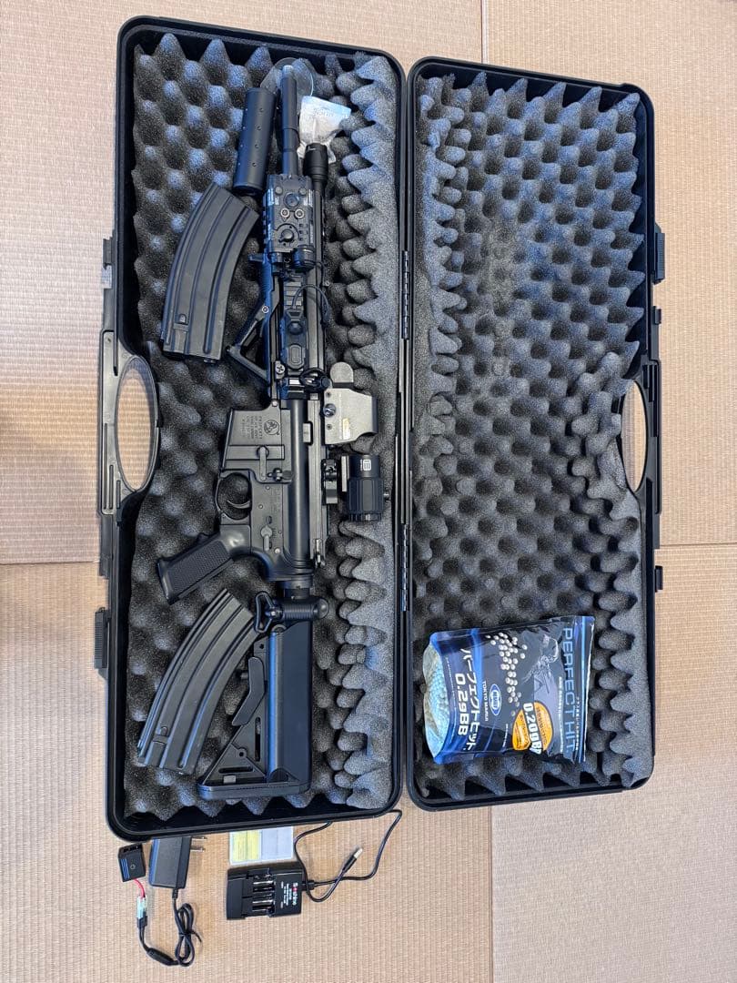 次世代電動ガン SOPMOD M4 ケース付き 完品 TOKYO MARUI（東京マルイ） 次世代電動ガン SOPMOD M4 箱・取説付き