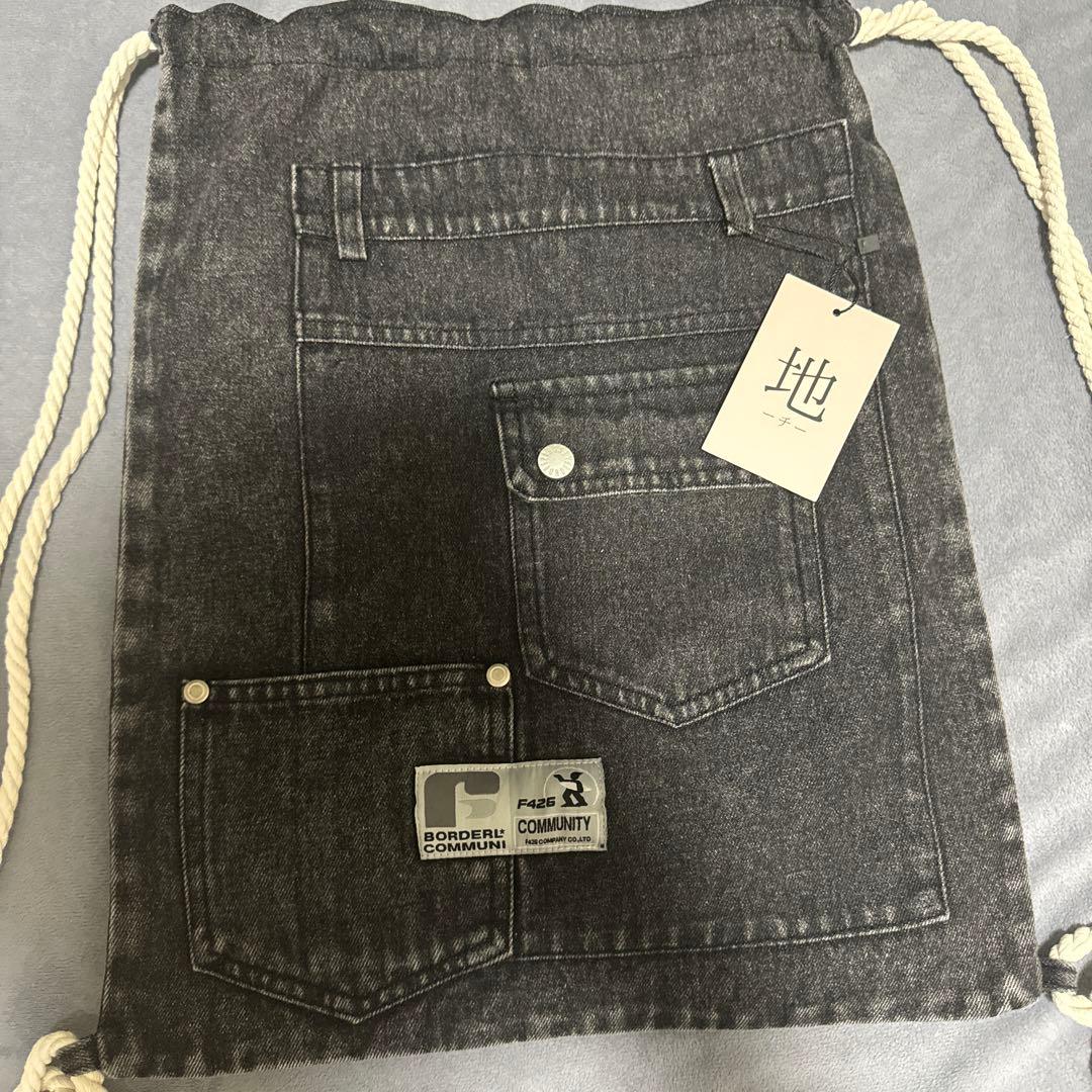 地底人 ONLINE ウォッシュドデニムバッグ ナップサック - メルカリ