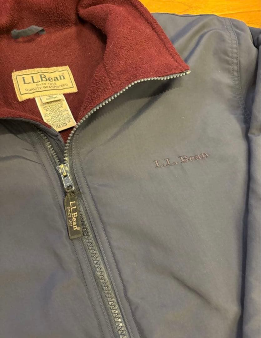 L.L.BEAN ウォームアップジャケット　ネイビー　ボルド　古着　M