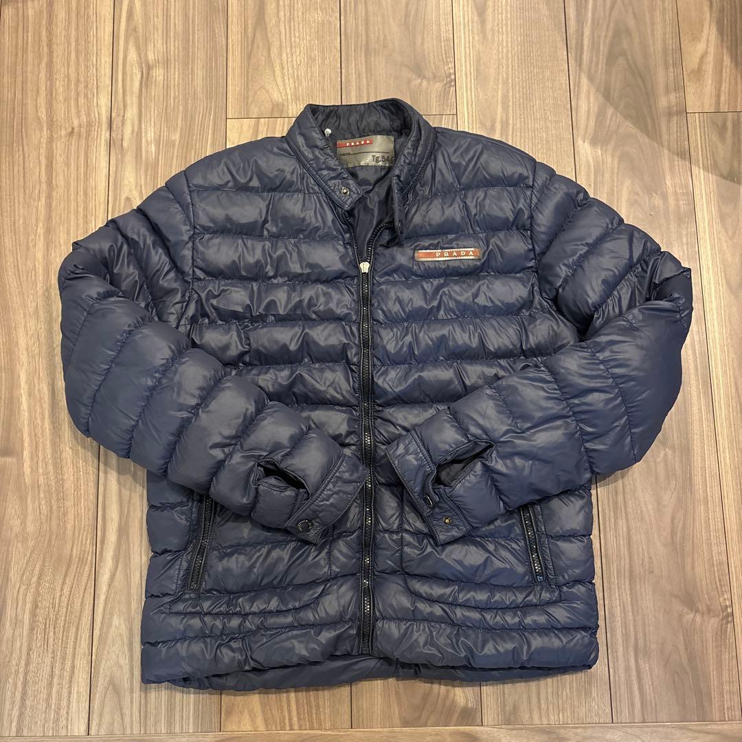 ☺︎ 様PRADA ‼️ネイビー ダウンジャケット 中古・古着通販】PRADA (プラダ) ロゴデザインダウンジャケット