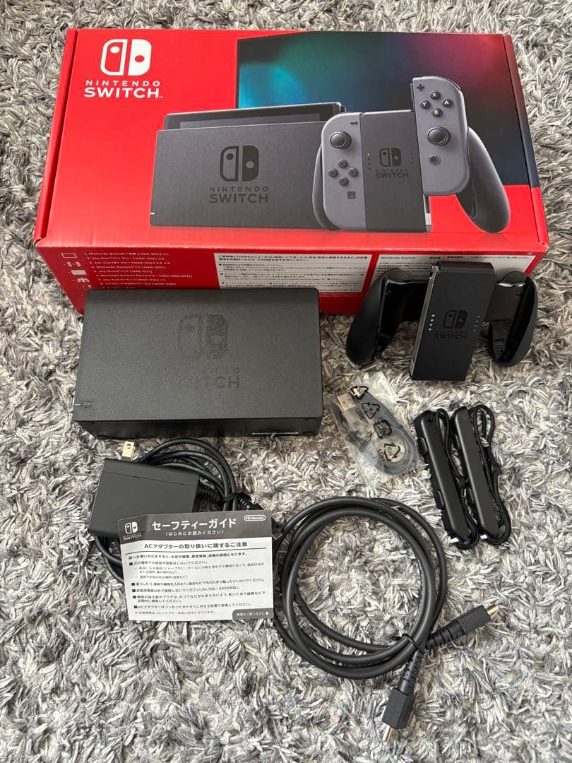 Nintendo Switch 本体【グレー】 + 箱、付属品完備 Nintendo Switch - NintendoSwitch グレー 付属品完備 任天堂