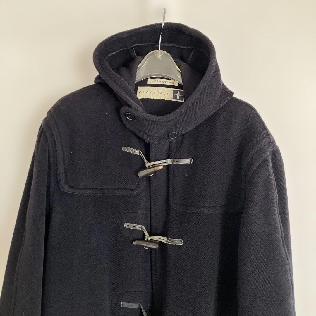 38 GLOVERALL ネイビー キングストン　moorbrook ヘリンボン EXCELLENT USED) GLOVERALL 