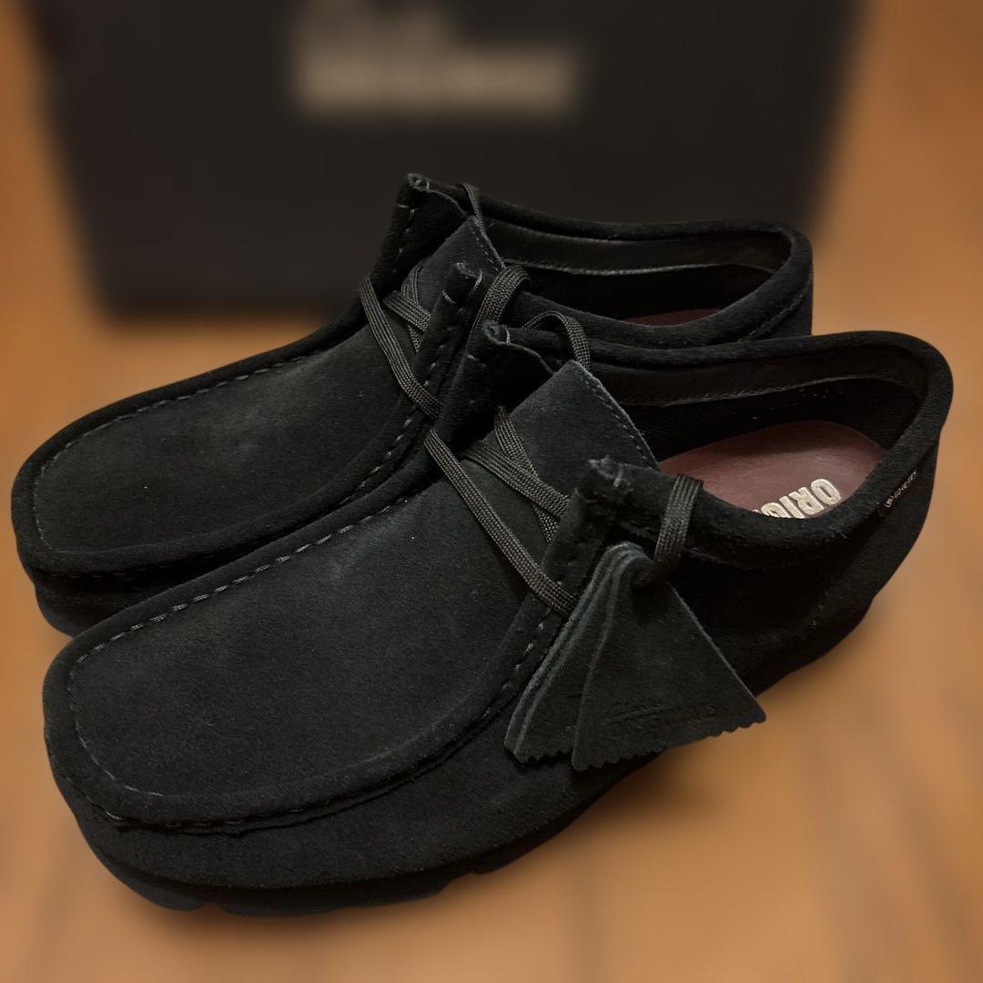 クラークス　ワラビーゴアテックス UK7 1/2 ブラックスエード　美品 WallabeeGTX / メンズ ワラビーゴアテックス （ブラックスエード