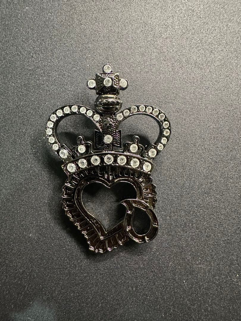 【極美品】NUMBER (N)INE ナンバーナイン 王冠ハート涙ブローチ NUMBER (N)INE - 正規 廃盤 ナンバーナイン 王冠ハート涙ブローチ