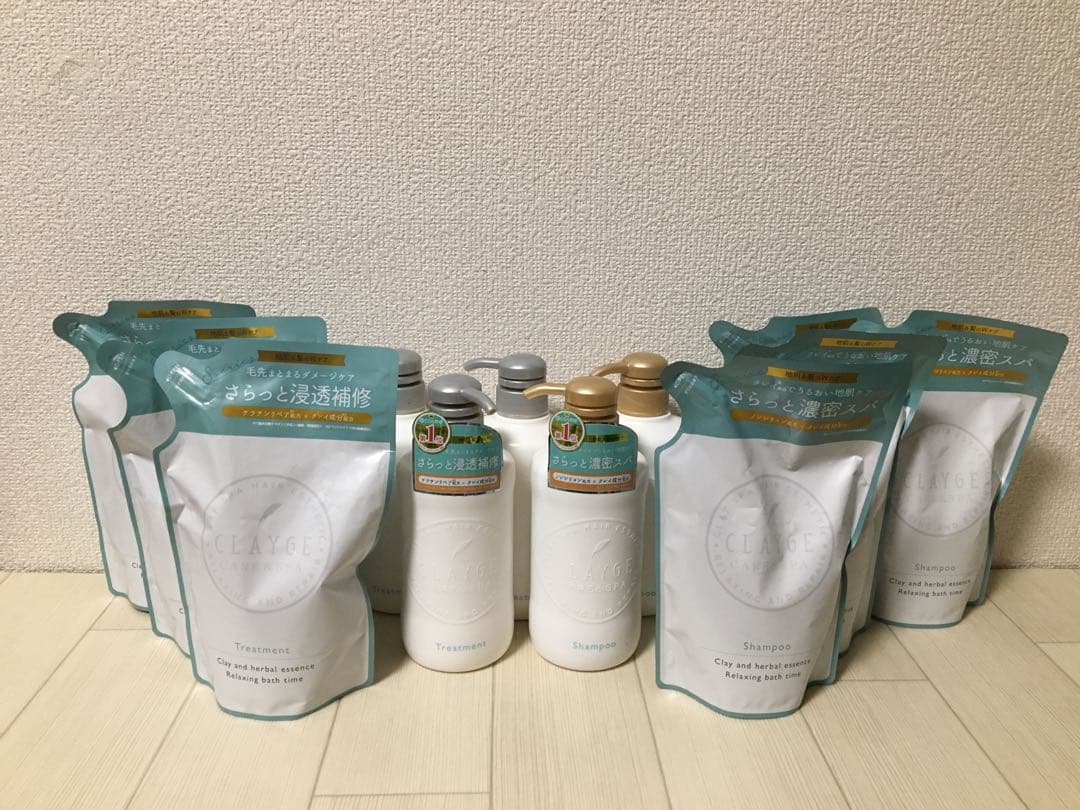 CLAYGE CARE & SPA Shampoo Treatment セット CLAYGE Shampoo and Treatment Set Limited Edition Sakura Moist Hair