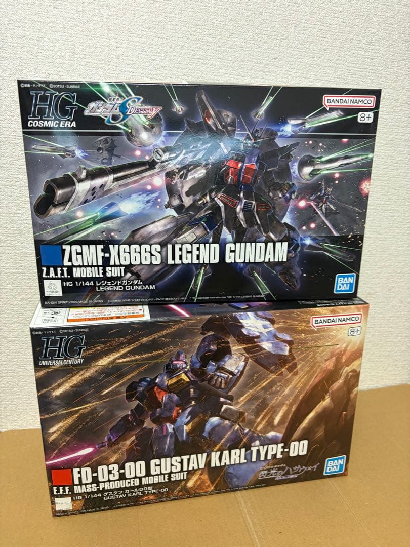 新品☆ HG1/144レジェンドガンダム＋HG1/144グスタフ・カール00型