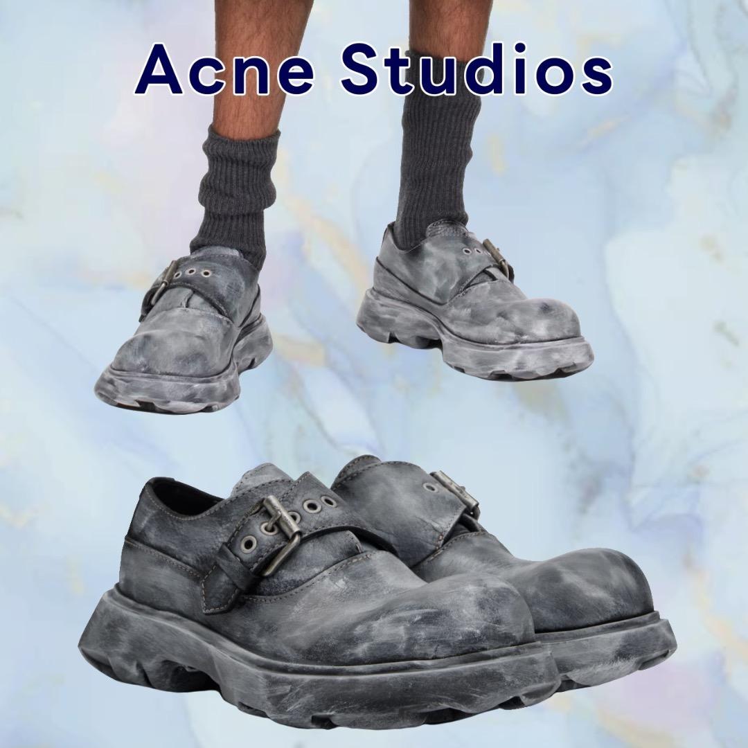 新品 がーくん着用 17万円 Acne Studios ダービーレザーシューズ