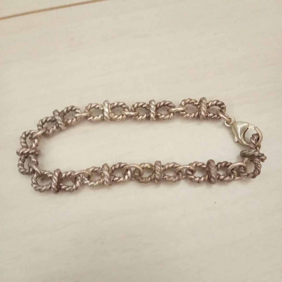 り*う様 《EDIFICE》製ツイストロープブレスレット★シルバー素材★(約20