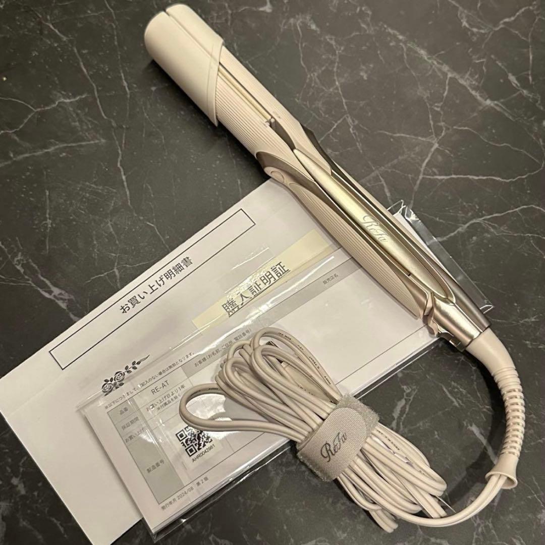 ほぼ新品！ReFa リファ ストレートアイロン プロpro MTG　アイボリー ボーナスストア+5％【美品】MTG ReFa STRAIGHT IRON PRO RE-AT-20A