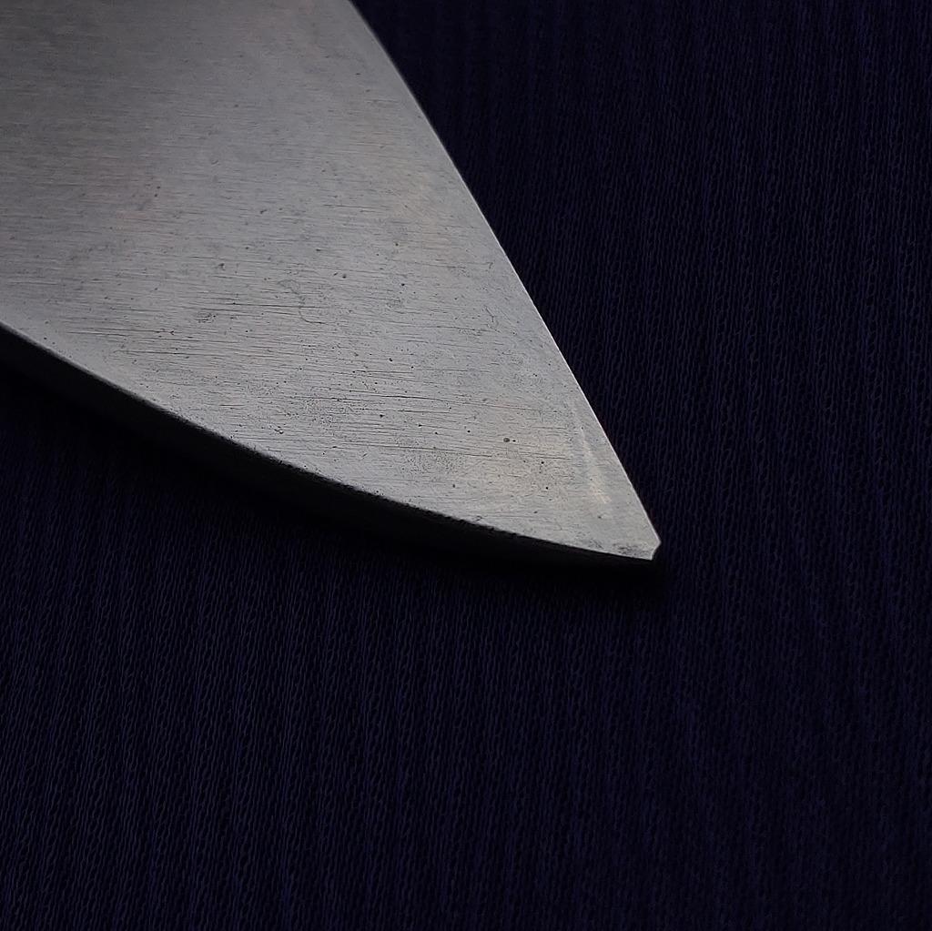 出刃包丁 築地 正本 〇秀 青鋼 刃長約200㎜ 片刃 庖丁 刃物 《0118》