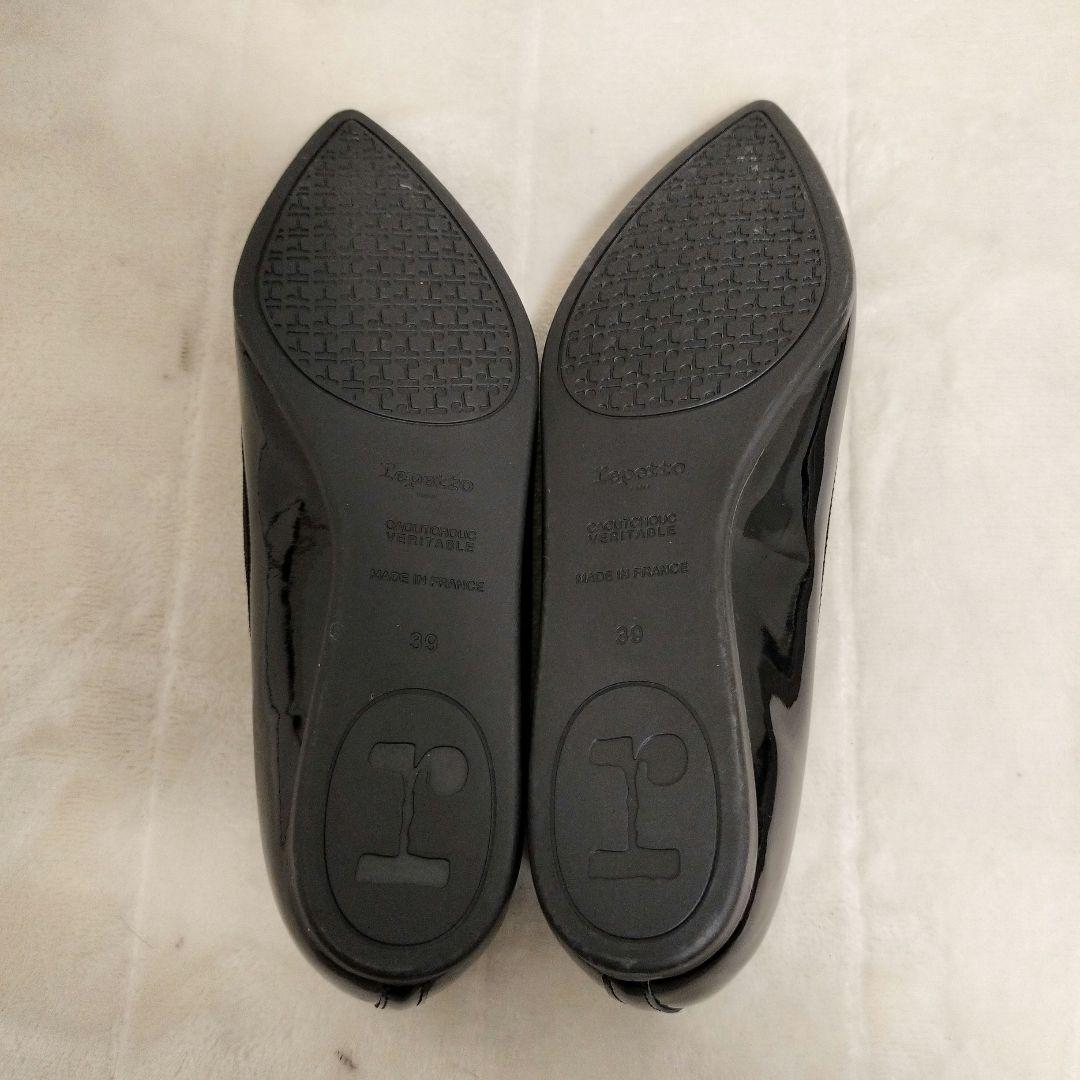 【美品】レペット JUNON バレエシューズ 24.5cm 黒