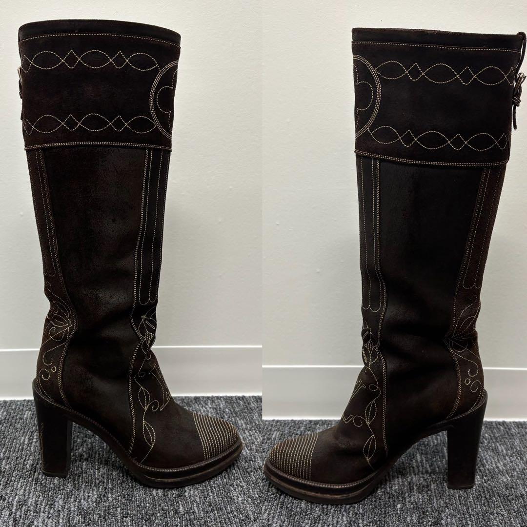 《超レア!値下げ可能》 LOUIS VUITTON ブラウン ロングブーツ 37