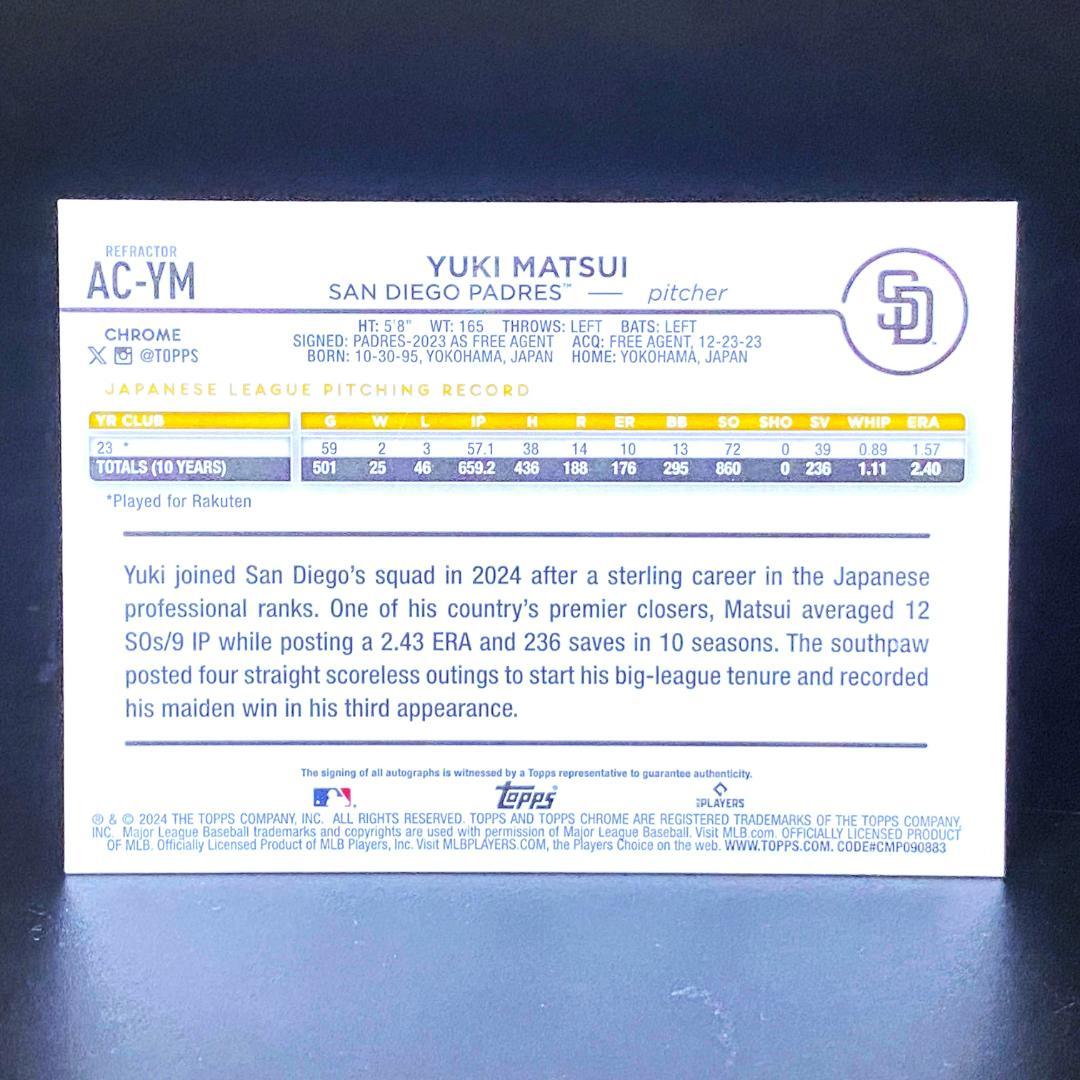 RC】松井裕樹☆直筆サインカード☆ルーキーカード☆限定247/499 - メルカリ