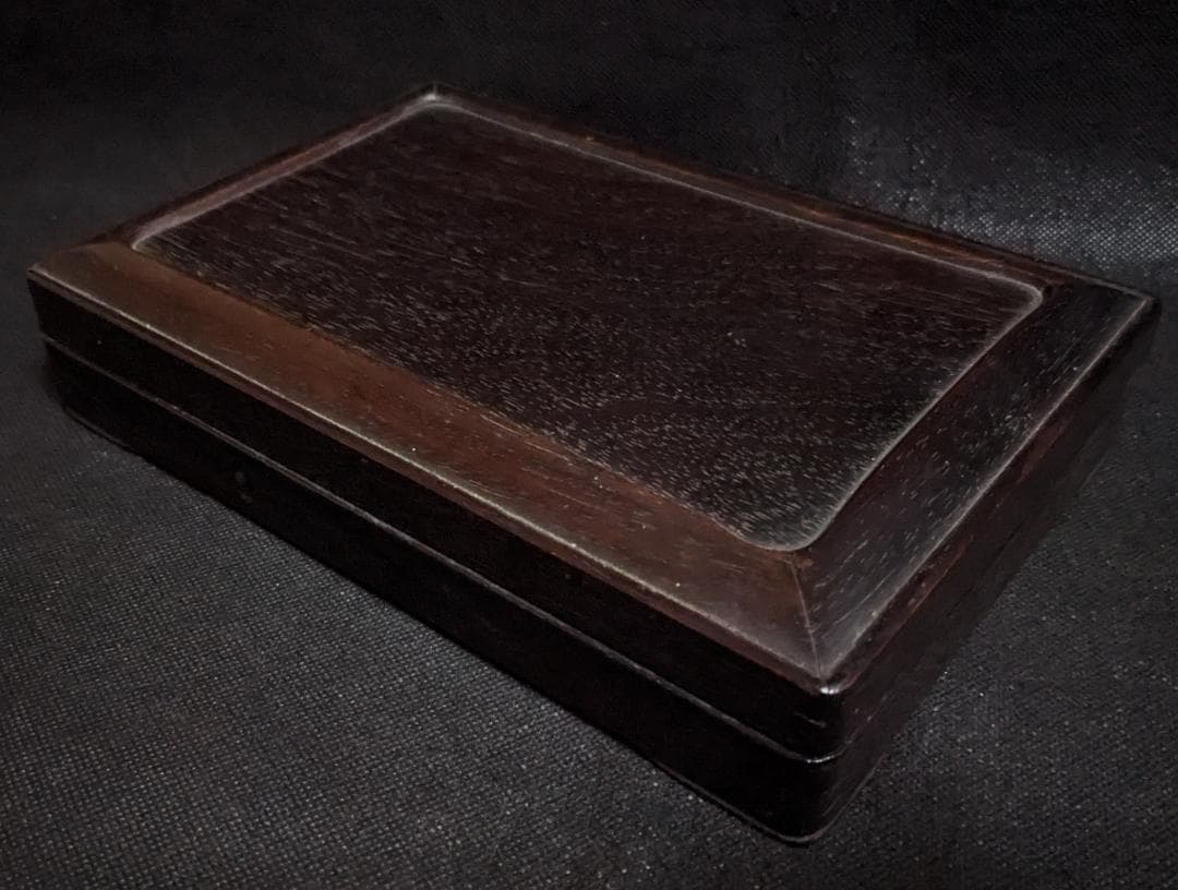 松花江緑石 龍馬波濤文時代硯】◇淡緑に白雲紋美石◇上箱◇松花石◇検