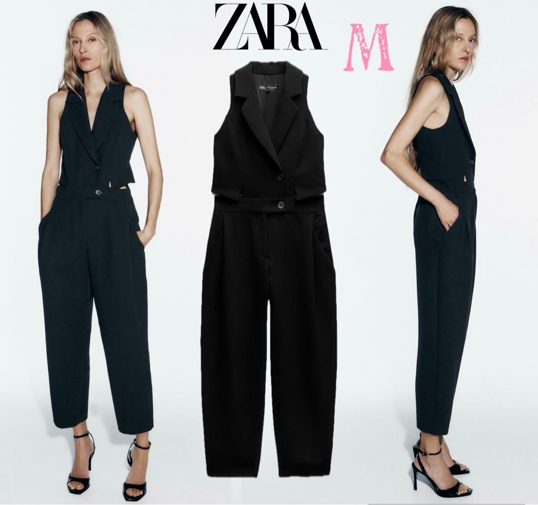 新品未使用 ZARA ベスト ジャンプスーツ M オールインワン 今季完売品
