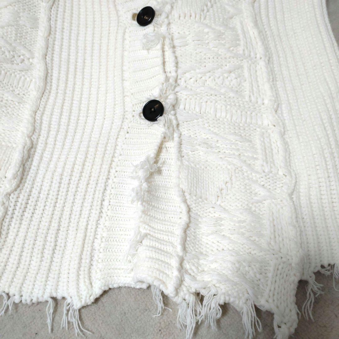 PERVERZE ダメージ加工 ニットカーディガン - メルカリ