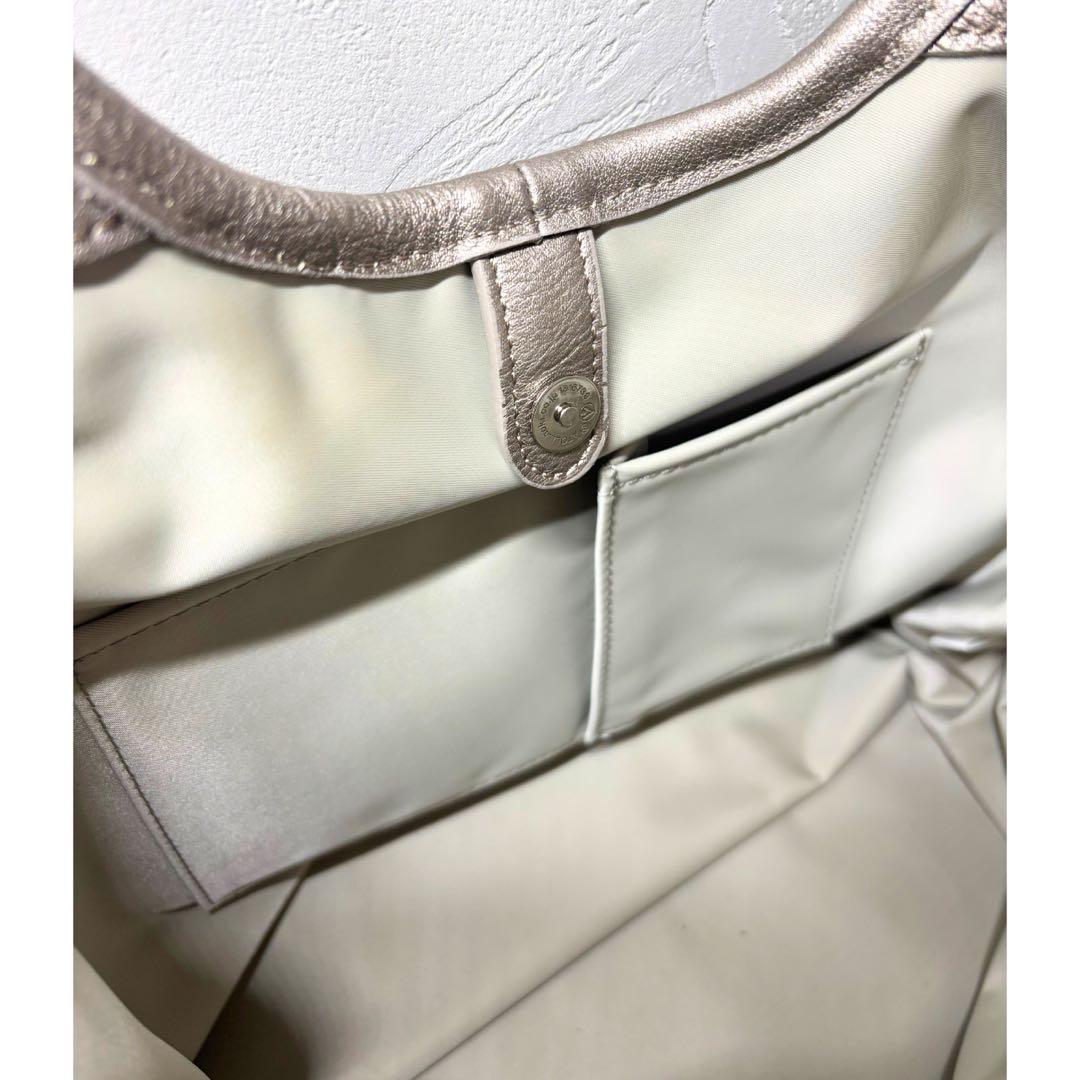 未使用級】LiSA LiSA リサリサ芦屋 かごバッグ a4 グレー シルバー